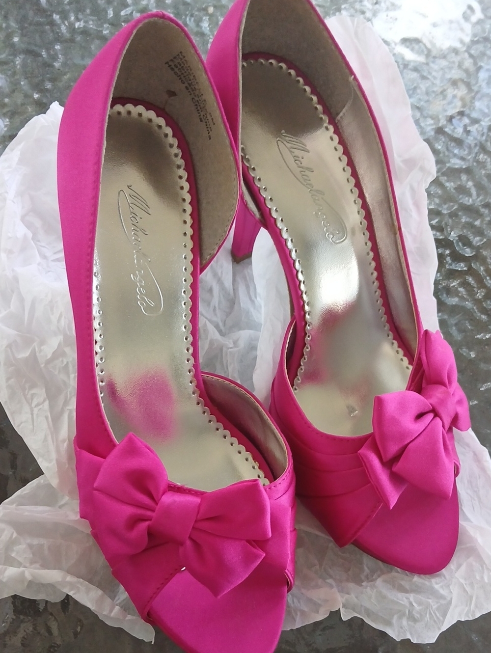 Elegant Pink  Peep-Toe Heels
